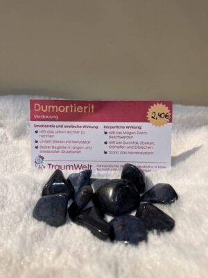 Trommelstein "Dumortierit"