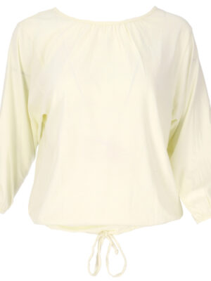 Einfarbiges Oversize Basic Fledermaus-Shirt, Yogashirt, Langarmshirt aus Biobaumwolle