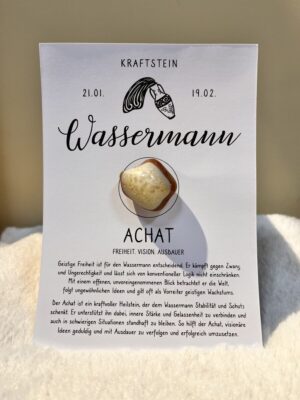 Geschenkkarte Kraftstein „Wassermann“