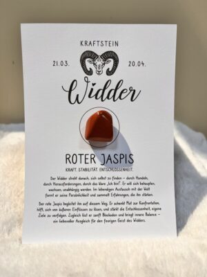 Geschenkkarte Kraftstein „Widder“