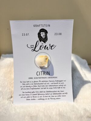 Geschenkkarte Kraftstein "Löwe"
