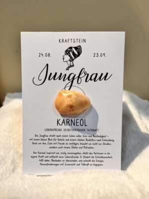 Geschenkkarte Kraftstein "Jungfrau"