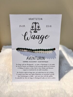 Geschenkkarte Armband "Waage"