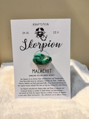 Geschenkkarte Kraftstein „Skorpion“