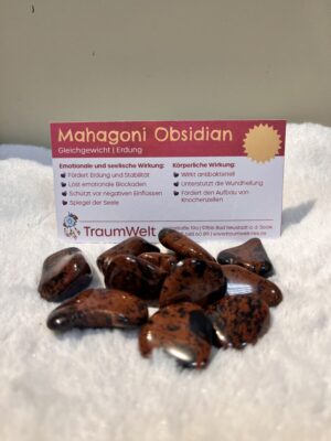 Trommelstein „Mahagoni-Obsidian“