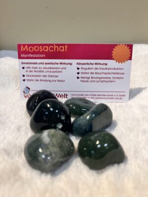Trommelstein „Moosachat“