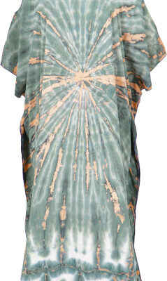 Boho Kaftan, langes Open-Shoulder-Batikkleid, Strandkleid, Maxikleid