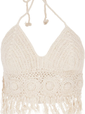 Häkel-Top, Bikini-Top, Strand-Top, Hippie Bra Flower-Power