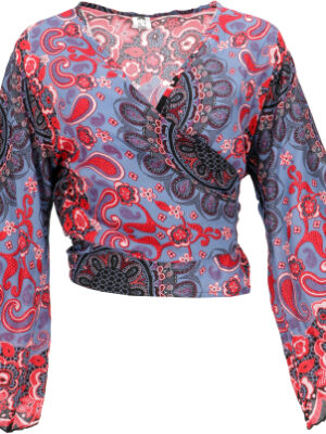 Kurztop, Boho Blusentop, Wickeltop, Wickelbluse