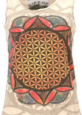 Mirror Tank-Top, Yoga-Top - Flower of life
