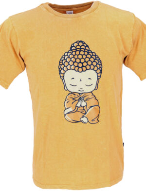 Tibet- & Buddhist-Art-T-Shirt, Little Buddha Stonewash-T-Shirt