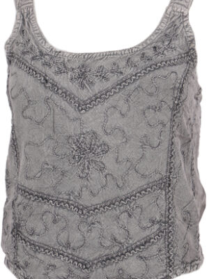 Besticktes Top Boho chic, Hippie stonewashed Top