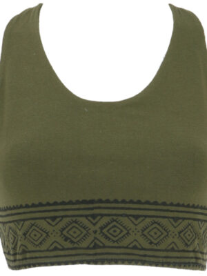 Goa Psytrance Bikini-Top, Boho Top, Yoga-Bra-Top mit Druck