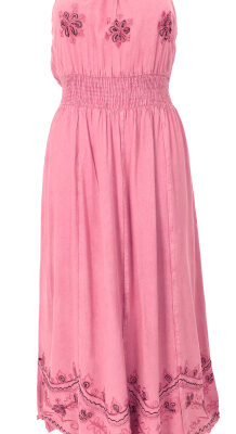 Besticktes Boho Sommerkleid, langes besticktes Kleid